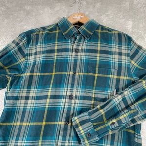 Eddie Baue Flannel Plaid Button Down Shirt Mens Medium‎ Classic Fit Hiking